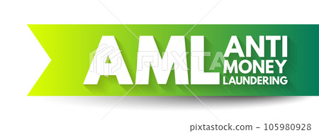 AML - Anti Money Laundering acronym, business concept background 105980928