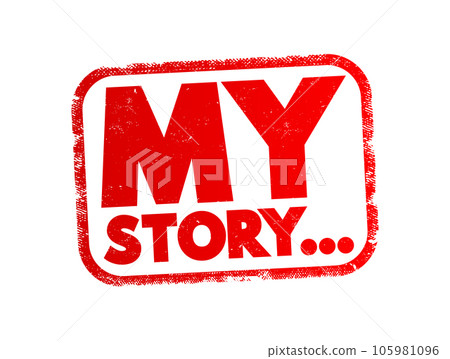 My Story text stamp, concept background 105981096