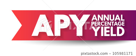 APY Annual Percentage Yield - normalized representation of an interest rate, based on a compounding period of one year, acronym text concept background 105981171