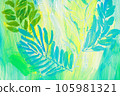 colourfull painting of plant life abstract background that is natural and calming 105981321