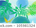 colourfull painting of plant life abstract background that is natural and calming 105981324
