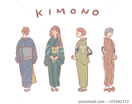四位穿和服的女人（附文字） 105982372