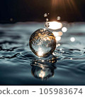 3DCG，AI 生成的透明水球圖像 105983674