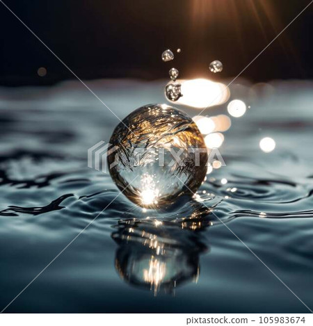 3DCG,AI 生成的透明水球圖像 3DCG,AI 生成的透明水球圖像 105983674