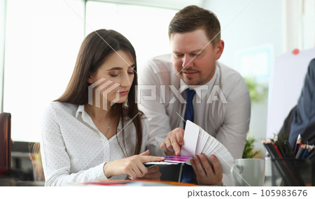 Art workers in office together Art workers in office together 105983676