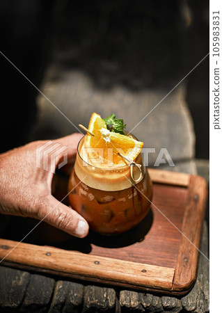 Espresso tonic ,refreshment summer drink 105983831