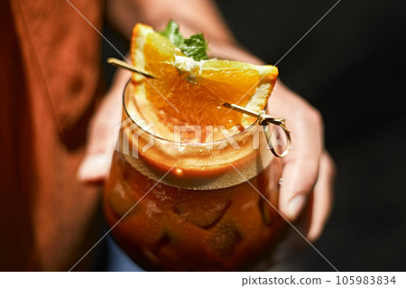 Espresso tonic ,refreshment summer drink Espresso tonic ,refreshment summer drink 105983834