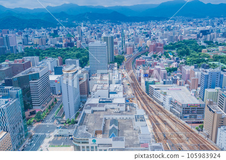 (Hokkaido) Sapporo townscape/west side seen from JR Tower at Sapporo Station (Hokkaido) Sapporo townscape/west side seen from JR Tower at Sapporo Station 105983924