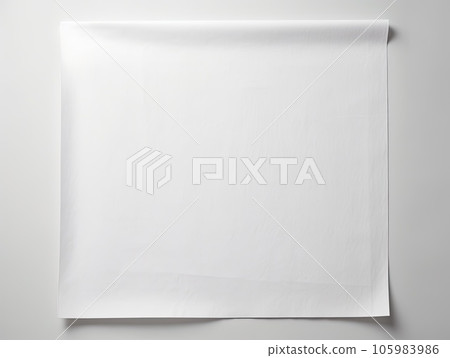 Top view blank paper. Desktop mock up, Flat lay of grey working table background with office equipment, mockup greeting card 105983986