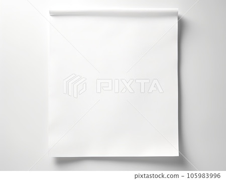 Top view blank paper. Desktop mock up, Flat lay of grey working table background with office equipment, mockup greeting card 105983996