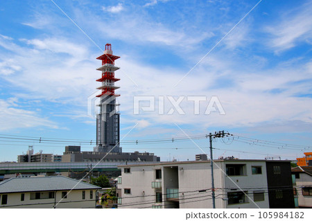 位於大阪市旭區旁邊的守口市的無線電塔 105984182
