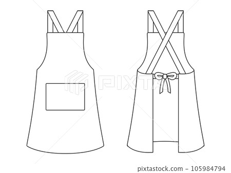 Apron clothing template 105984794