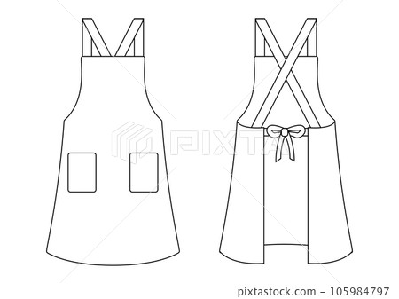 Apron clothing template Apron clothing template 105984797