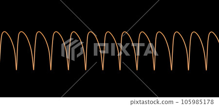 Electrocardiogram displaying ventricular tachycardia, 3D illustration 105985178