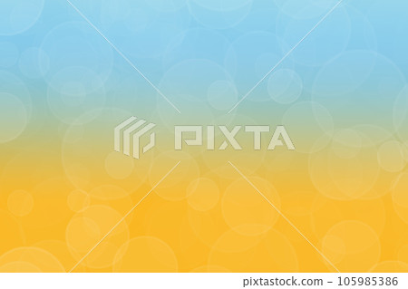 Summer blue and yellow background banner with abstract bokeh light, celebrate glitter glow 105985386