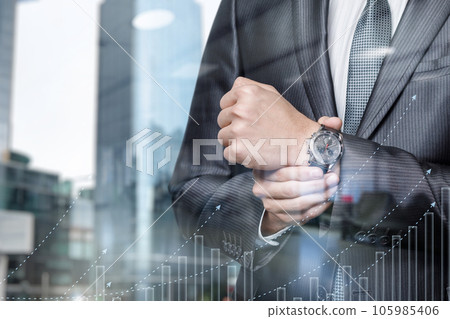 Concept of successful financial growth in business. Concept of successful financial growth in business. 105985406