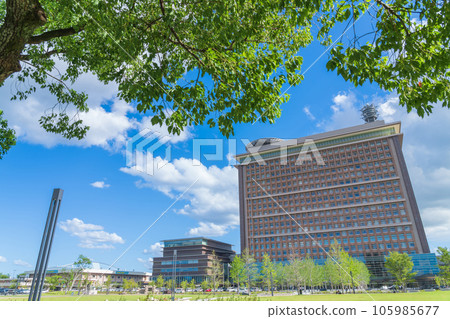 Exterior of Gifu Prefectural Office, view from Gifu Yui no Mori <Gifu City, Gifu Prefecture> Exterior of Gifu Prefectural Office, view from Gifu Yui no Mori <Gifu City, Gifu Prefecture> 105985677