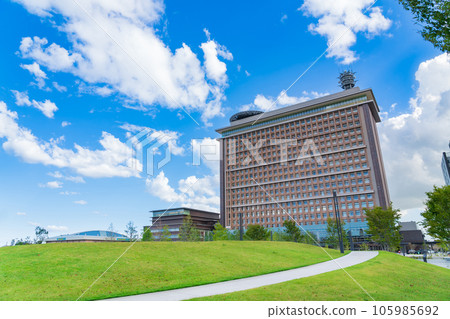 Exterior of Gifu Prefectural Office, view from Gifu Yui no Mori <Gifu City, Gifu Prefecture> 105985692