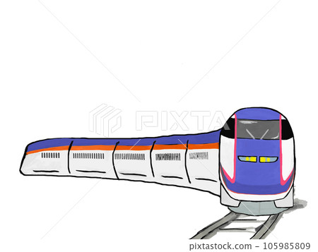 Sketch style illustration of Yamagata Shinkansen Tsubasa Sketch style illustration of Yamagata Shinkansen Tsubasa 105985809