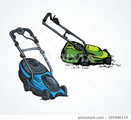 Lawn mower. Vector drawing object Lawn mower. Vector drawing object 105986134
