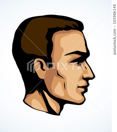 Profile of a handsome man. Vector drawing Profile of a handsome man. Vector drawing 105986148