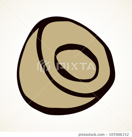 Half boiled egg. Vector drawing Half boiled egg. Vector drawing 105986152