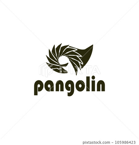 pangolin animal logo vector 105986423
