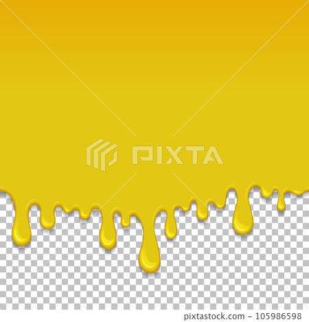 Yellow dripping slime seamless element 105986598