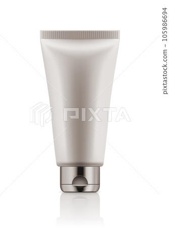 Realistic 3d white plastic tube Realistic 3d white plastic tube 105986694