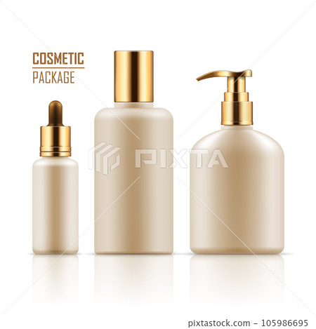 Blank template of cosmetic packages. Blank template of cosmetic packages. 105986695