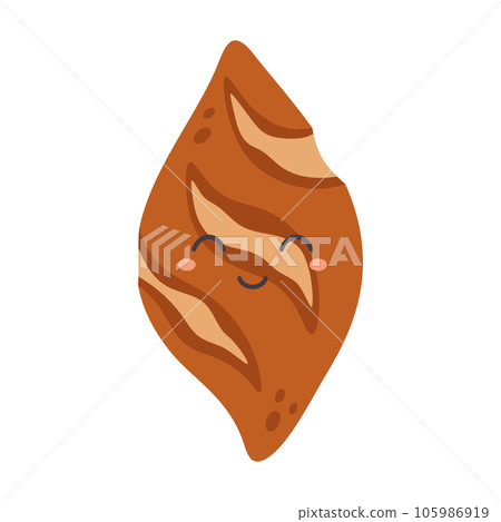 french bun characters isolated on white background 105986919