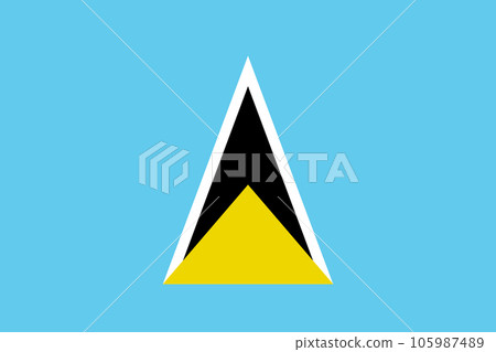 Flag Saint Lucia flat icon 105987489