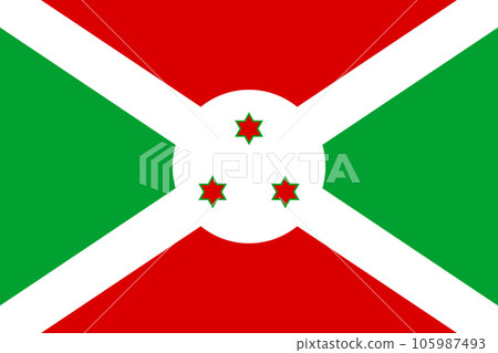 National flag Republic of Burundi. 105987493
