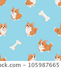 seamless pattern with dogs 105987665