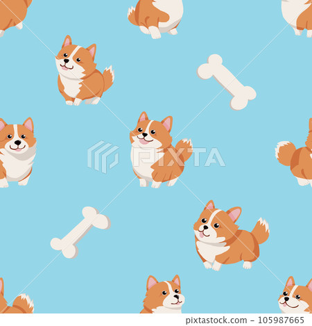 seamless pattern with dogs seamless pattern with dogs 105987665