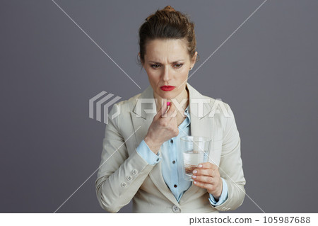modern woman worker in light business suit modern woman worker in light business suit 105987688