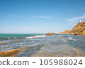 Stunning view of Porto Novo Beach in Zvernec, Vlore, Albania. 105988024