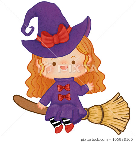 halloween witch ride broom halloween witch ride broom 105988160
