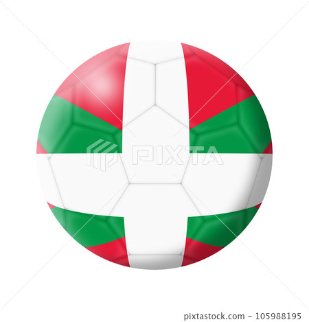 Basque soccer ball football 3d illustration with clipping path 105988195