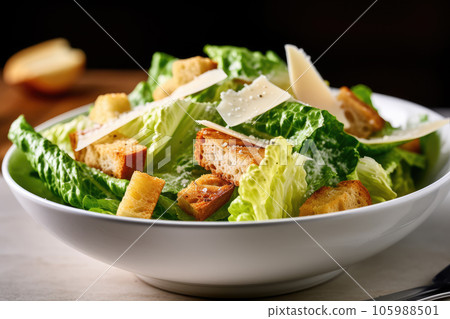 Caesar salad. Generative AI technology. Caesar salad. Generative AI technology. 105988501