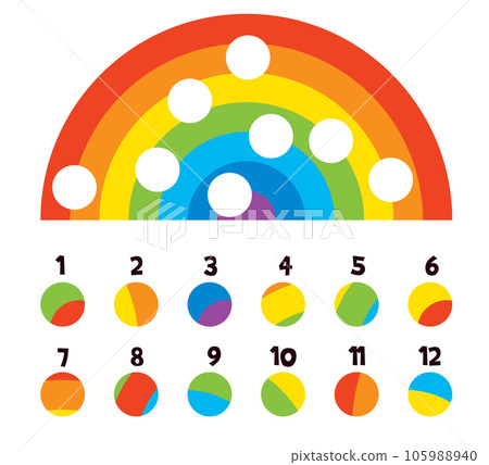 Match the picture. Matching game. Educational game for children Match the picture. Matching game. Educational game for children 105988940