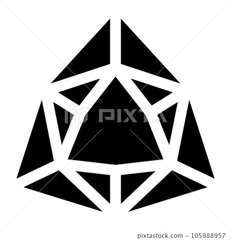 A filled style icon representing a gemstone A filled style icon representing a gemstone 105988957