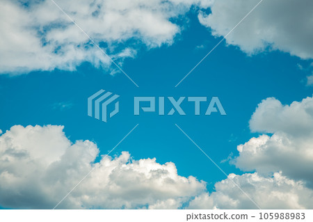 Beautiful cumulus clouds in the blue sky. natural background Beautiful cumulus clouds in the blue sky. natural background 105988983