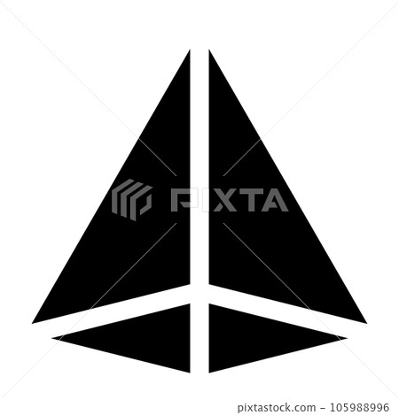 Filled style icons representing cubes, square pyramids Filled style icons representing cubes, square pyramids 105988996