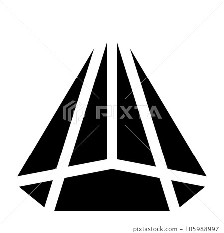 Filled style icons representing cubes, pentagonal pyramids Filled style icons representing cubes, pentagonal pyramids 105988997