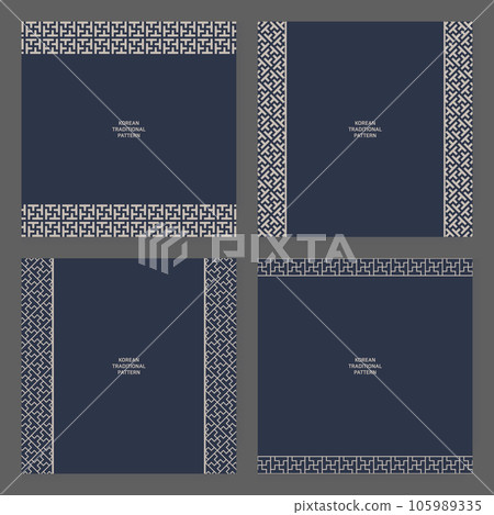 Collection of various traditional Korean patterns and frames. Collection of various traditional Korean patterns and frames. 105989335