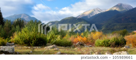 Bulgaria, Bansko banner, autumn Pirin mountains Bulgaria, Bansko banner, autumn Pirin mountains 105989661