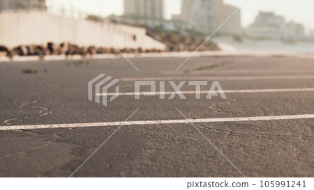 car parking on the beach in California 105991241