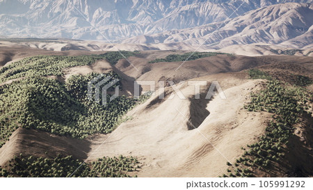 Wide view of California desert Wide view of California desert 105991292