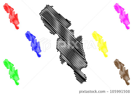 Bute island (United Kingdom of Great Britain and Northern Ireland, Scotland, Orkney Islands) map vector illustration, scribble sketch Isle of Bute map Bute island (United Kingdom of Great Britain and Northern Ireland, Scotland, Orkney Islands) map vector illustration, scribble sketch Isle of Bute map 105991508